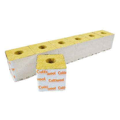 Cultiwool 4" x 4" x 4" Blocks of Cultilene Rockwool - Case of 144 - Midwest Grow LLC