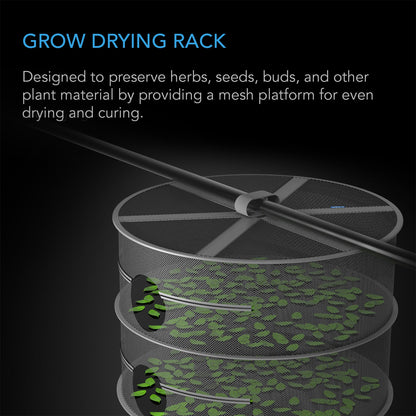 AC Infinity Hanging Herb Drying Rack, 24 in. Diameter, Eight Tiers - Midwest Grow LLC