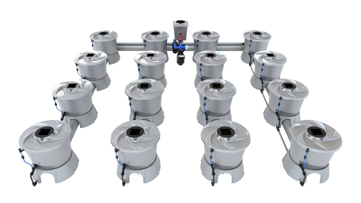 ALIEN Hydroponics V-SYSTEM 16 Pot 4 Row Kit