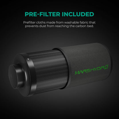 Mars Hydro 4" Inline Air Carbon Filter - Midwest Grow LLC