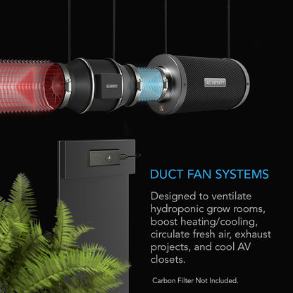 AC Infinity CLOUDLINE S10, Quiet Inline Duct Fan System with Speed Controller, 10-Inch - Midwest Grow LLC