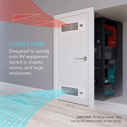 AC Infinity AIRFRAME T7-N White, Equipment Closet and Room Fan System 17", Intake - Midwest Grow LLC