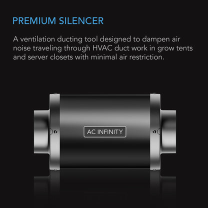 AC Infinity Inline Duct Fan Silencer, 8-Inch - Midwest Grow LLC
