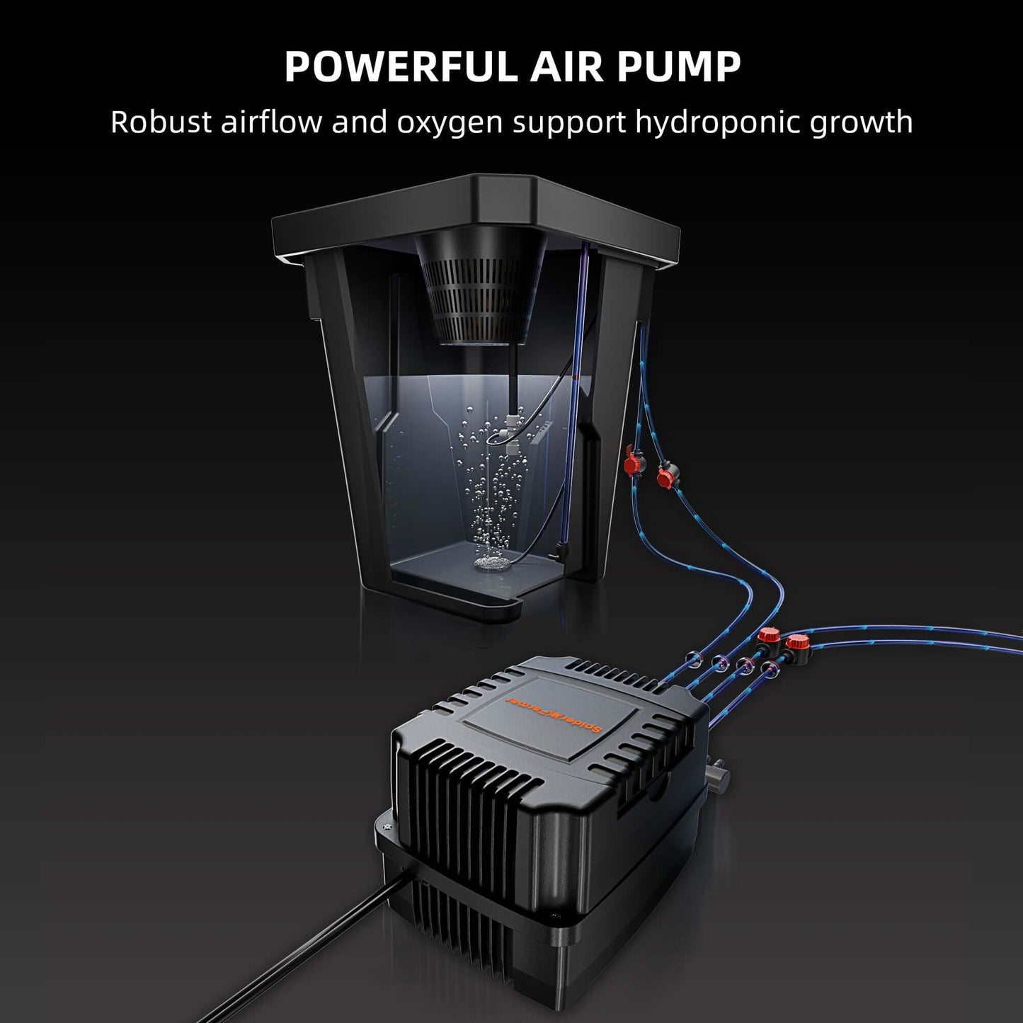 Spider Farmer Deep Water Culture Hydroponics Grow System with Top Drip Kit - 4 Bucket Kit - Midwest Grow LLC