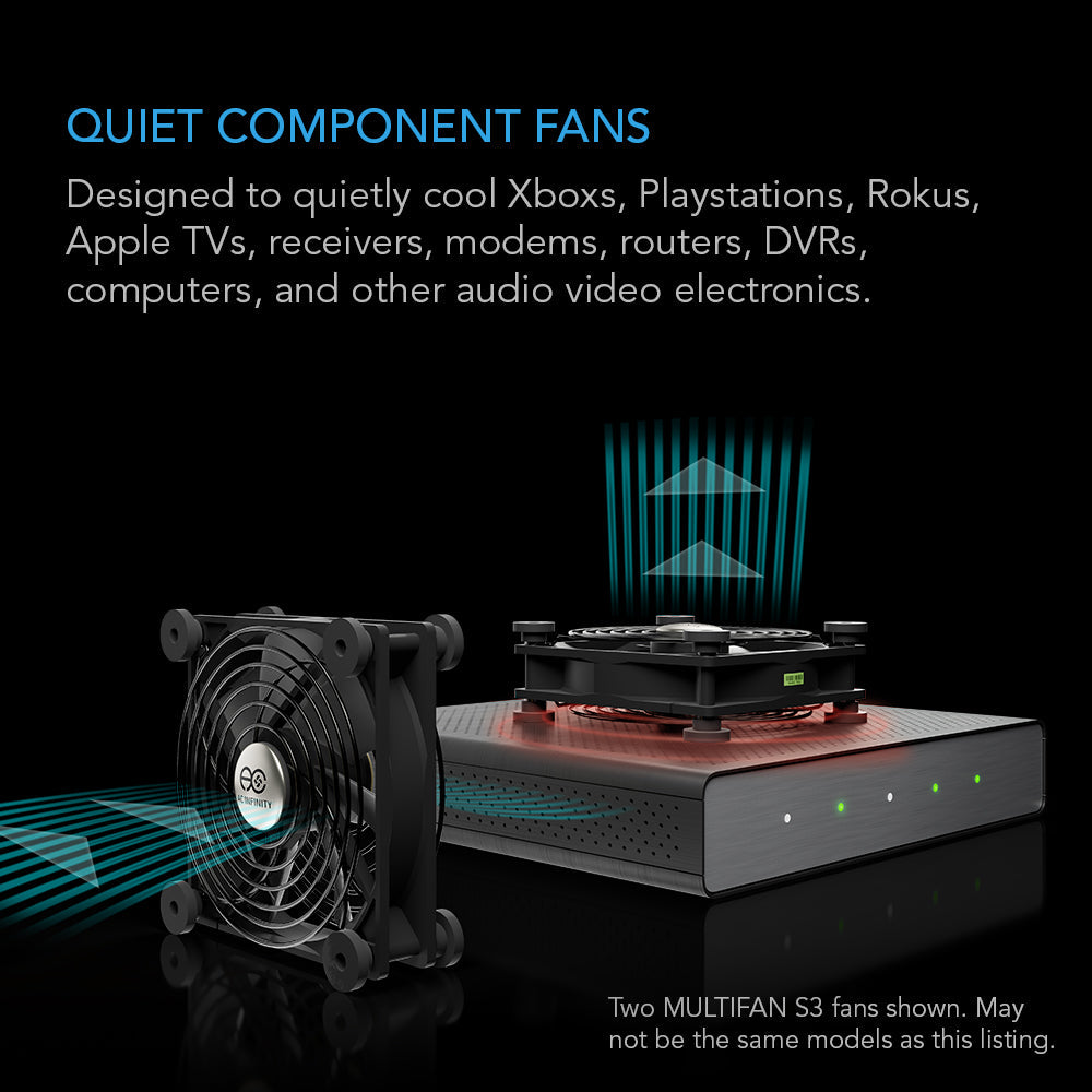 AC Infinity MULTIFAN S7-P, Quiet AC-Powered Cooling Fan, Dual 120mm - Midwest Grow LLC