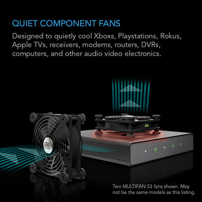 AC Infinity MULTIFAN S7-P, Quiet AC-Powered Cooling Fan, Dual 120mm - Midwest Grow LLC