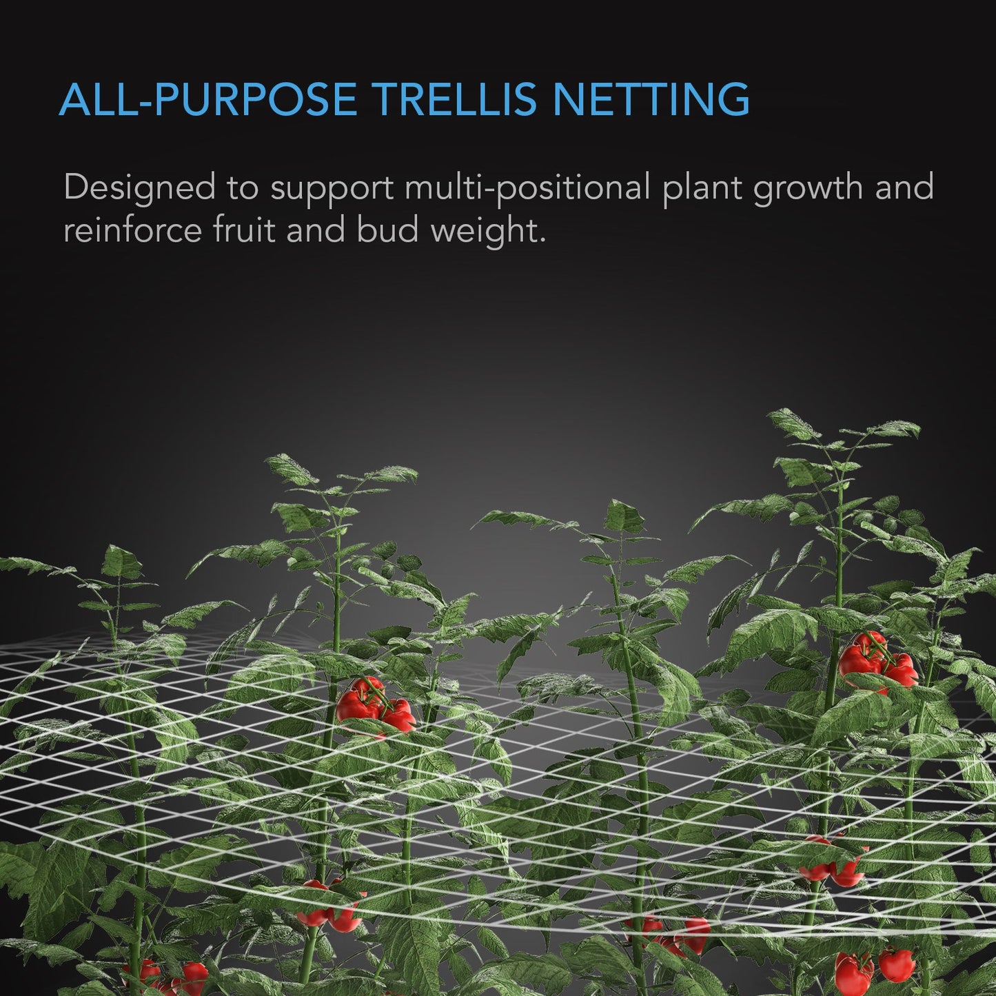 AC Infinity Polyester Plant Trellis Netting, 5x15' - Midwest Grow LLC