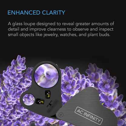 AC Infinity Jewelers Loupe, Pocket Magnifying Glass with LED Light & Dual Lenses - Midwest Grow LLC