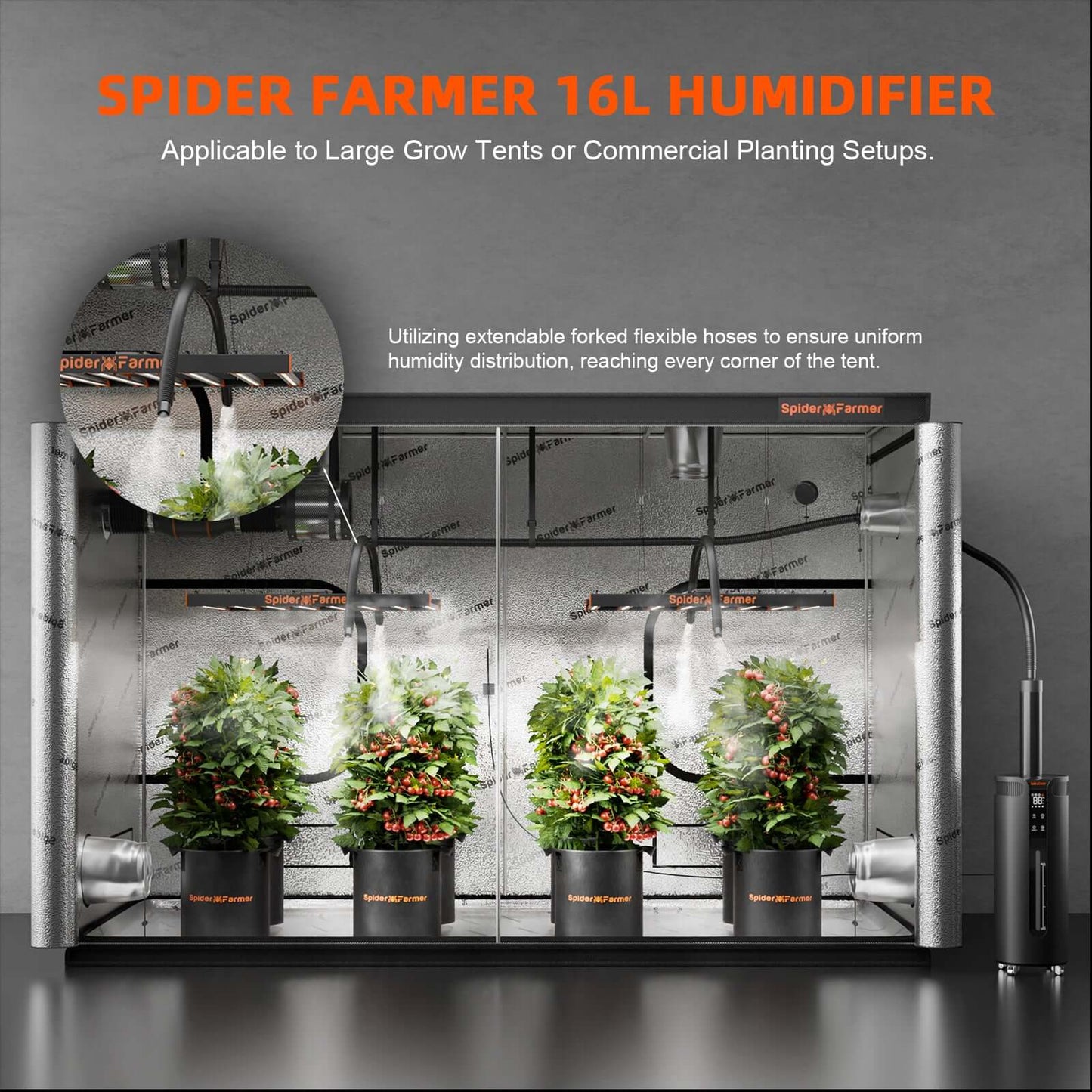 Spider Farmer Cool Mist Humidifier 16L - Midwest Grow LLC