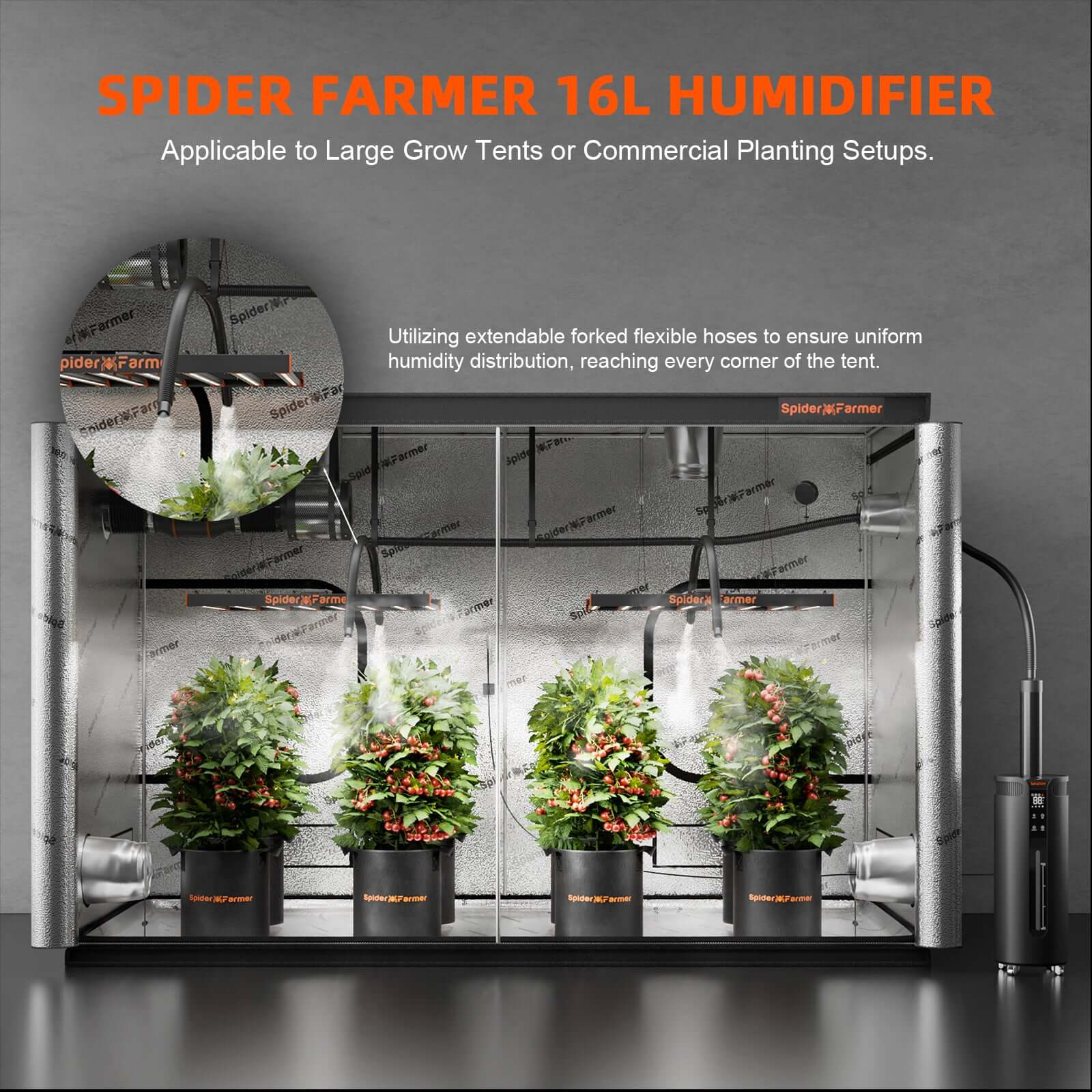 Spider Farmer Cool Mist Humidifier 16L - Midwest Grow LLC