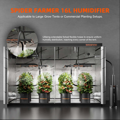 Spider Farmer Cool Mist Humidifier 16L - Midwest Grow LLC