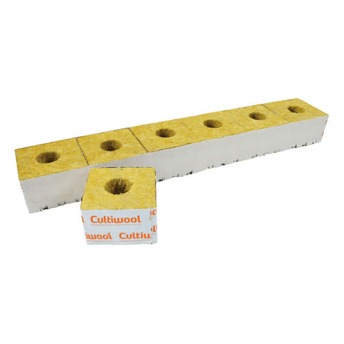 Cultiwool 4" x 4" x 2.5" Blocks of Cultilene Rockwool - Case of 216 - Midwest Grow LLC