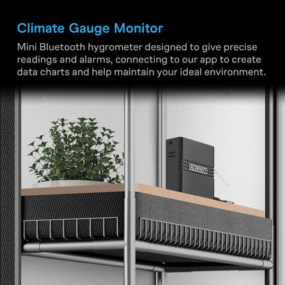 AC Infinity CLOUDCOM A1, Mini Smart Thermo-Hygrometer with Data App, 12 ft. Sensor Probe - Midwest Grow LLC