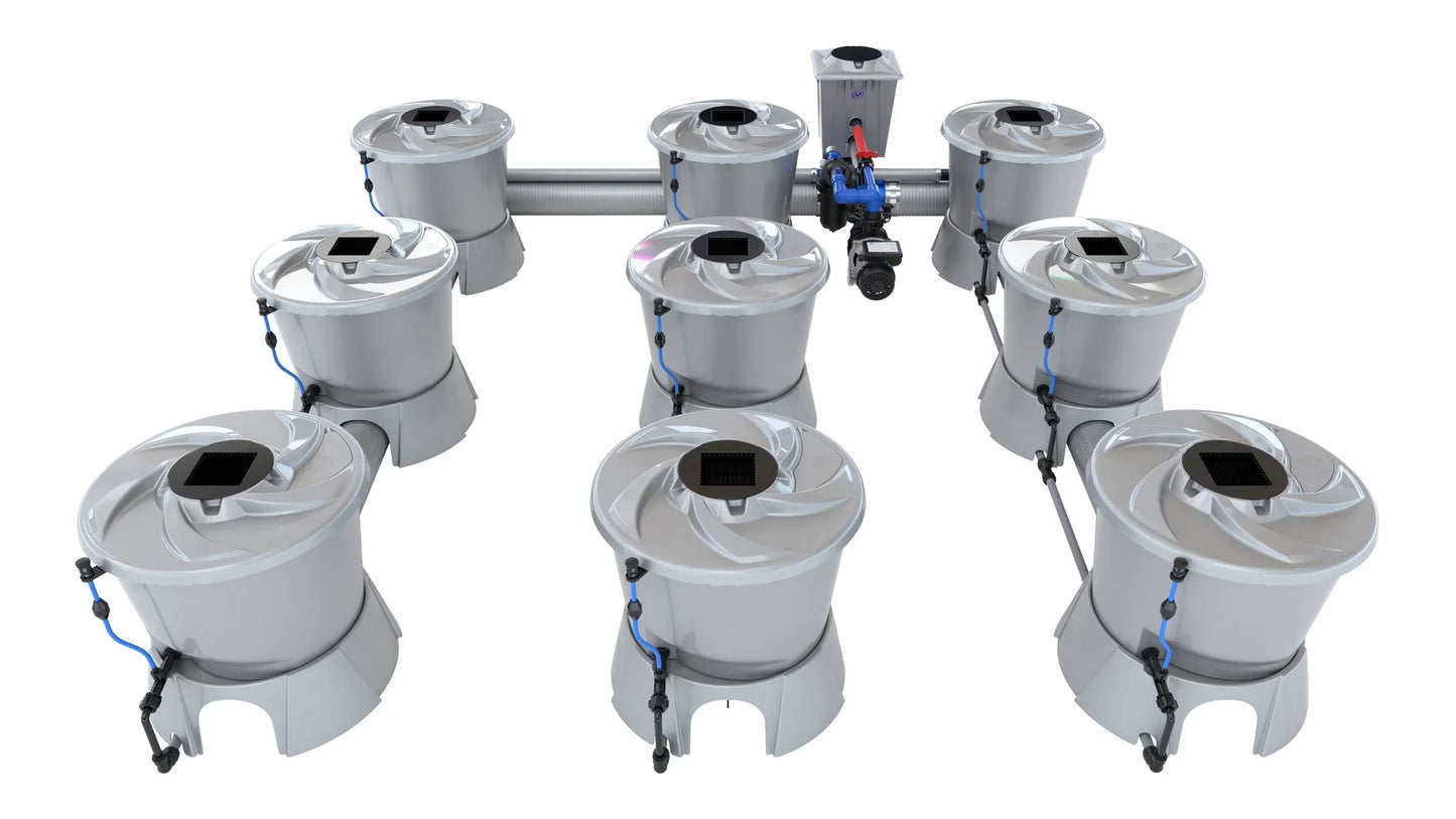 ALIEN Hydroponics V-SYSTEM 9 Pot 3 Row Kit - Midwest Grow LLC