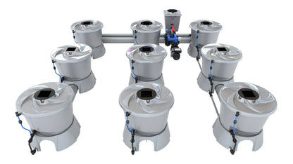 ALIEN Hydroponics V-SYSTEM 9 Pot 3 Row Kit - Midwest Grow LLC