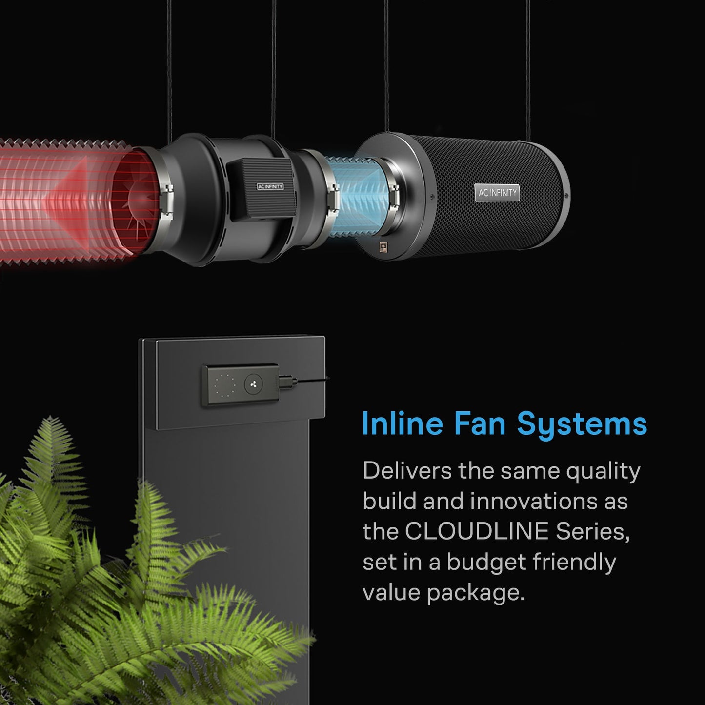 AC Infinity Air Filtration Kit 8", Inline Fan with Speed Controller, Carbon Filter & Ducting Combo - Midwest Grow LLC