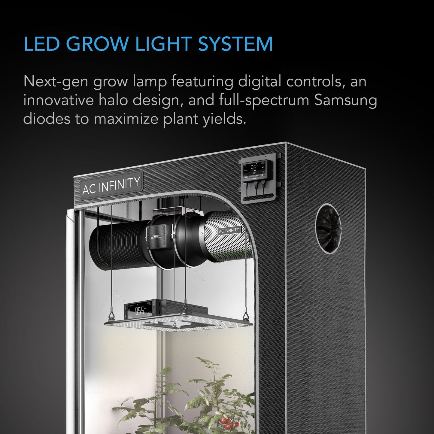 AC Infinity IONGRID T24, Full Spectrum LED Grow Light 260W, Samsung LM301H, 2x4 Ft. Coverage - Midwest Grow LLC