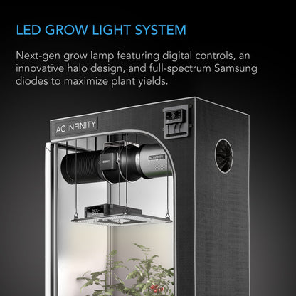 AC Infinity IONGRID T24, Full Spectrum LED Grow Light 260W, Samsung LM301H, 2x4 Ft. Coverage - Midwest Grow LLC