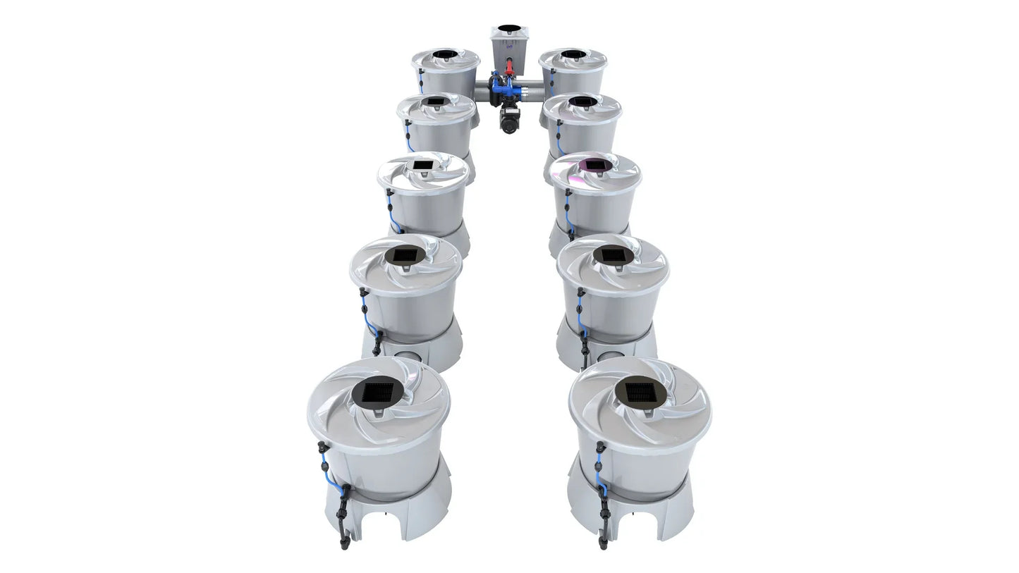 ALIEN Hydroponics V-SYSTEM 10 Pot 2 Row Kit - Midwest Grow LLC