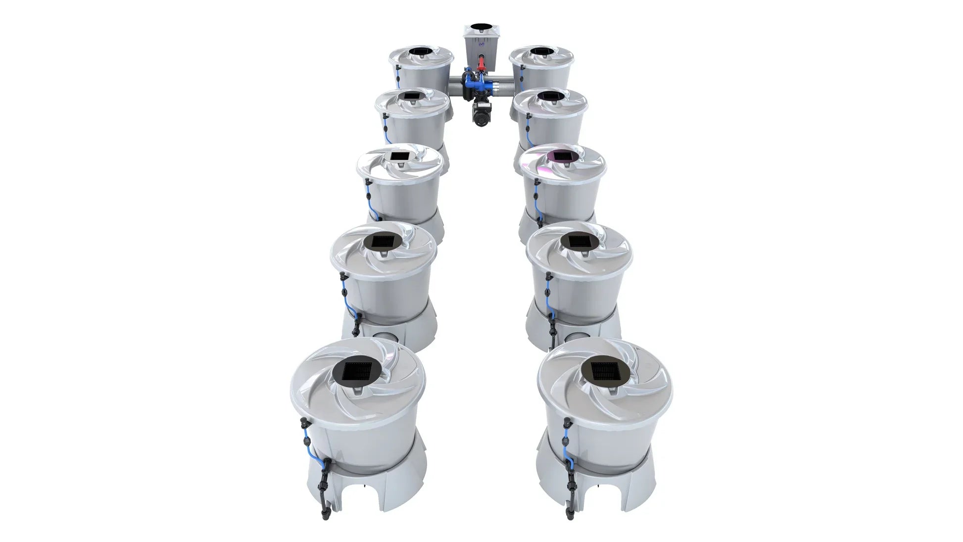 ALIEN Hydroponics V-SYSTEM 10 Pot 2 Row Kit - Midwest Grow LLC