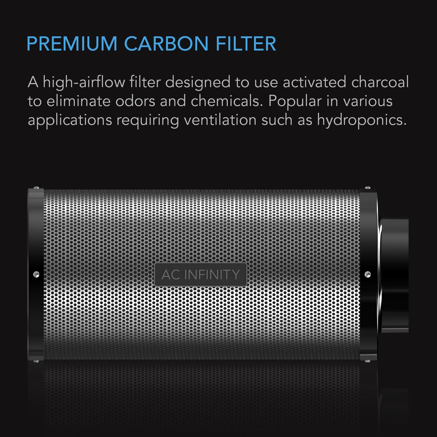 AC Infinity Duct Carbon Filter, Australian Charcoal, 12-Inch - Midwest Grow LLC
