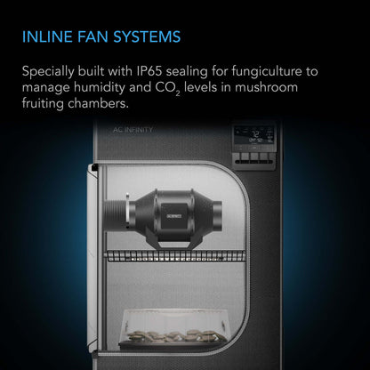 AC Infinity CLOUDLINE H4, Inline Fan with Speed Controller for Fungiculture, IP-65 Rated, 4-Inch - Midwest Grow LLC