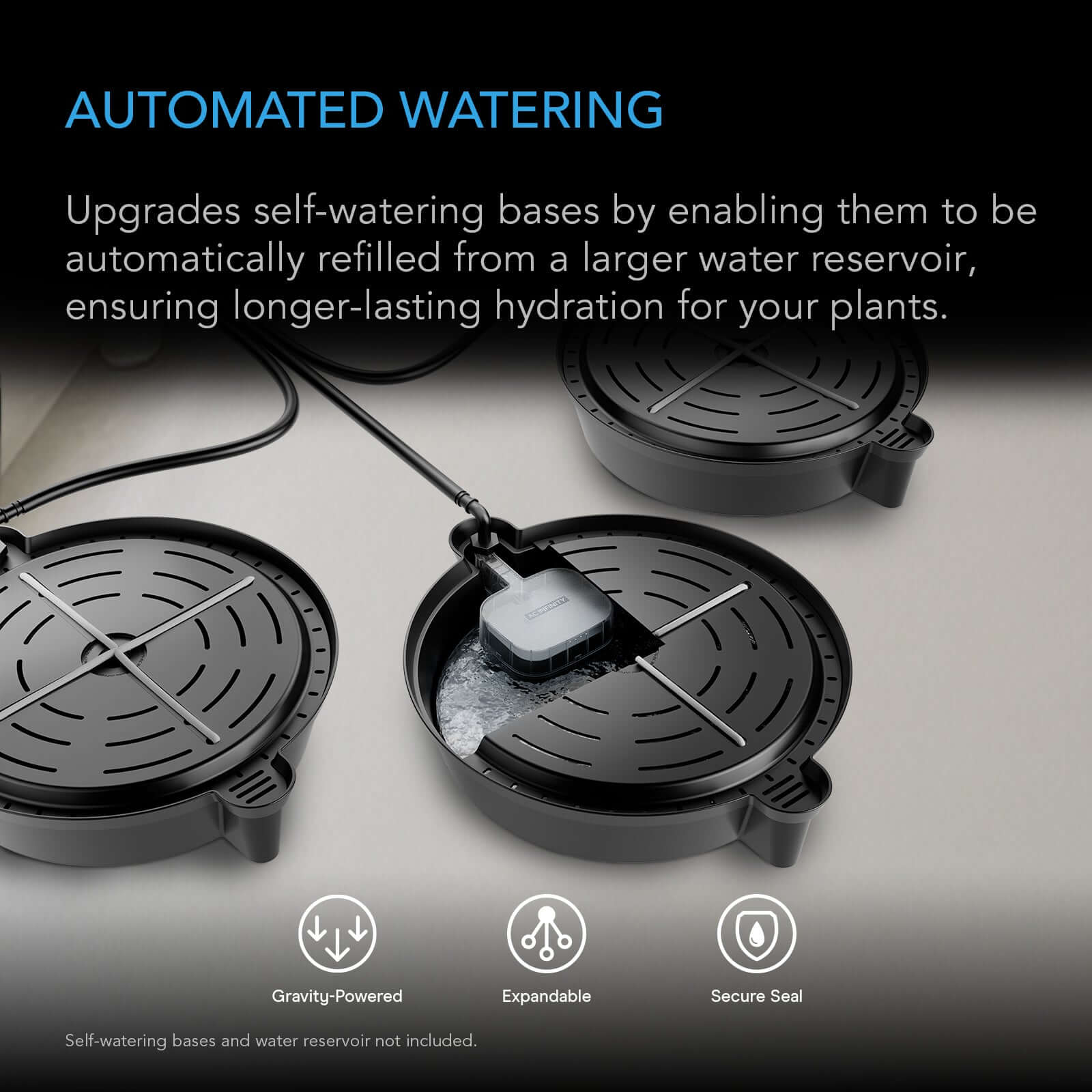 AC Infinity Auto-Fill Upgrade Valve Kit for Self-Watering Base, Enables Automatic Refills from Larger Reservoir, 4-Pack - Midwest Grow LLC