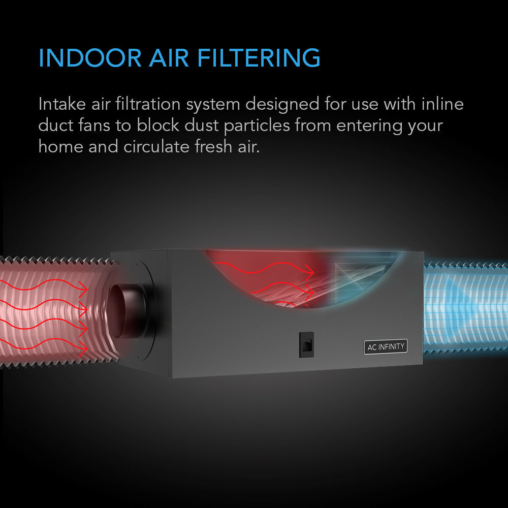 AC Infinity Air Filter Box with High Efficacy Filter, 10-Inch - Midwest Grow LLC
