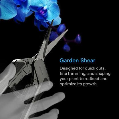 AC Infinity Stainless Steel Pruning Shear, Ergonomic Lightweight, 6.6" Straight Blades - Midwest Grow LLC