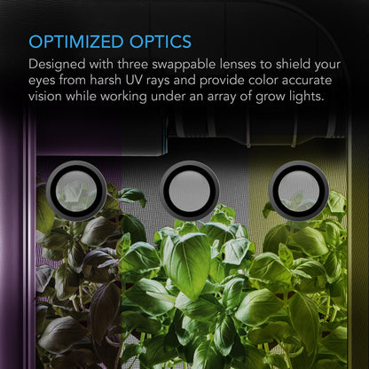AC Infinity Grow Room Glasses, with 3 Color Corrective Lenses - Midwest Grow LLC
