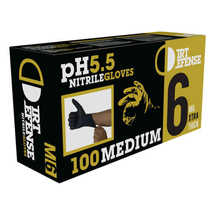 Dirt Defense 6mil Nitrile Gloves Medium 100 Pack - Midwest Grow LLC