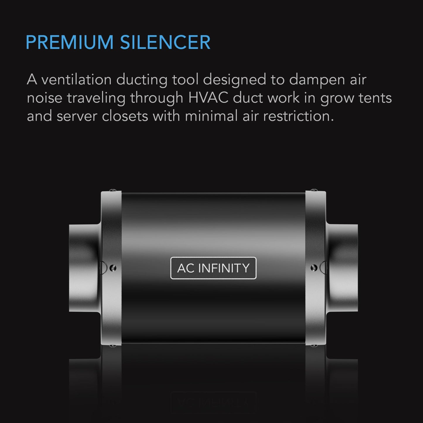 AC Infinity Inline Duct Fan Silencer, 6-Inch - Midwest Grow LLC