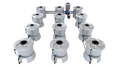 ALIEN Hydroponics V-SYSTEM 12 Pot 3 Row Kit - Midwest Grow LLC