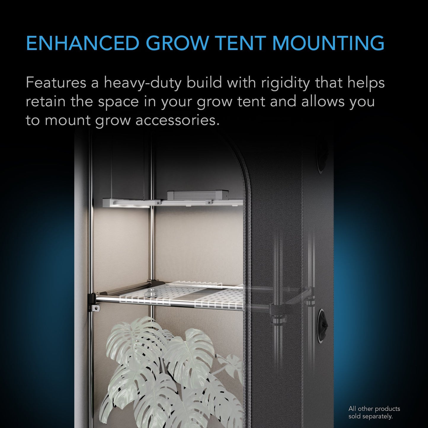 AC Infinity Grow Tent Mounting Bars, for Indoor Grow Spaces, 2x4' - Midwest Grow LLC