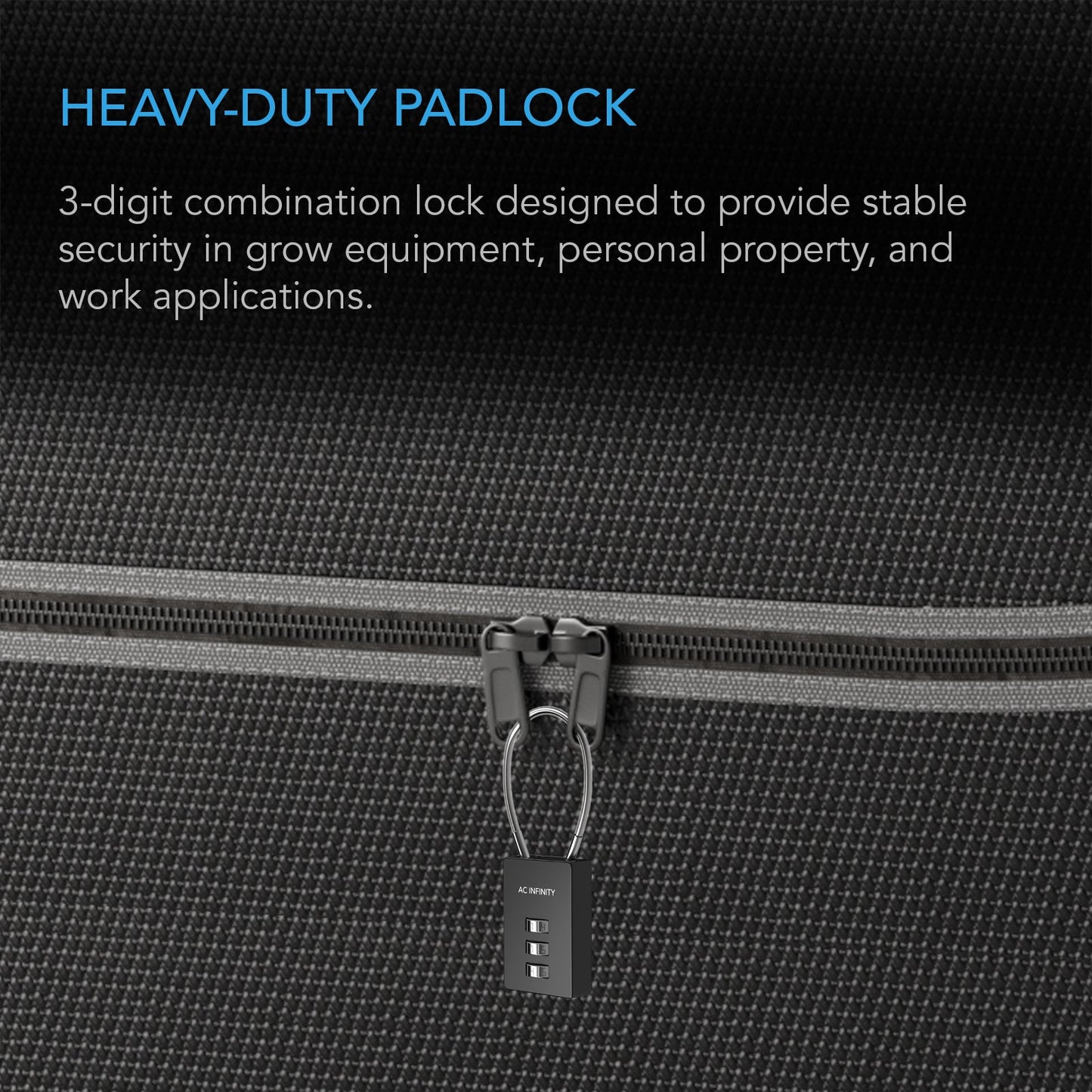 AC Infinity Combination Lock, Flexible Steel Cable Loop, 2-Pack - Midwest Grow LLC