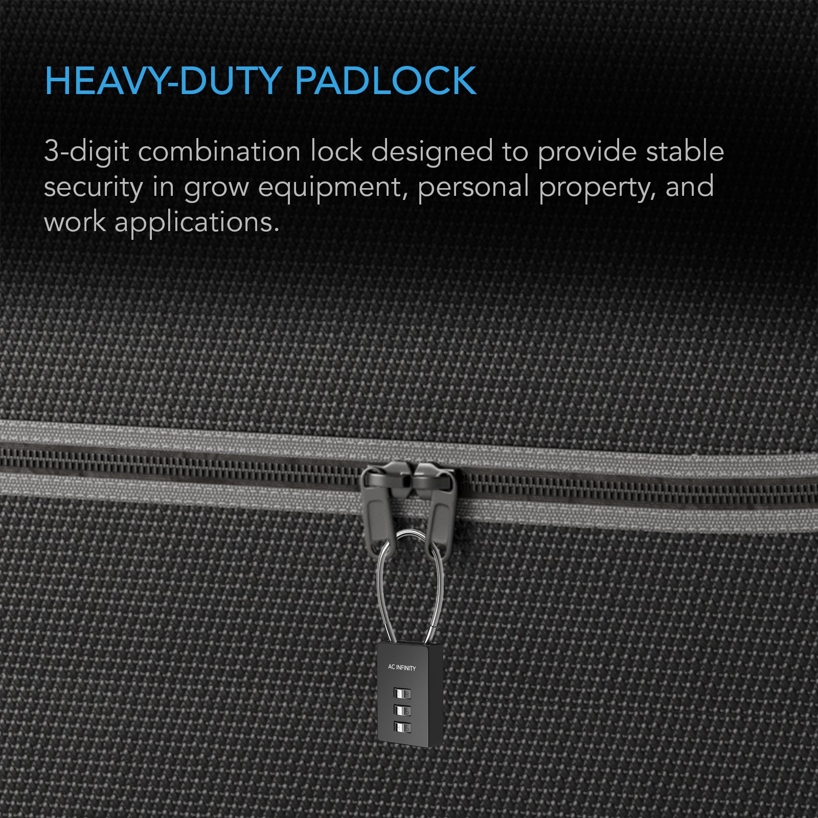 AC Infinity Combination Lock, Flexible Steel Cable Loop, 2-Pack - Midwest Grow LLC