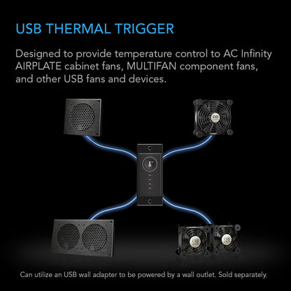 AC Infinity CONTROLLER 1, Pre-Set Thermal Trigger for USB Fans and Devices - Midwest Grow LLC