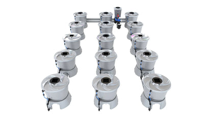 ALIEN Hydroponics V-SYSTEM 15 Pot 3 Row Kit