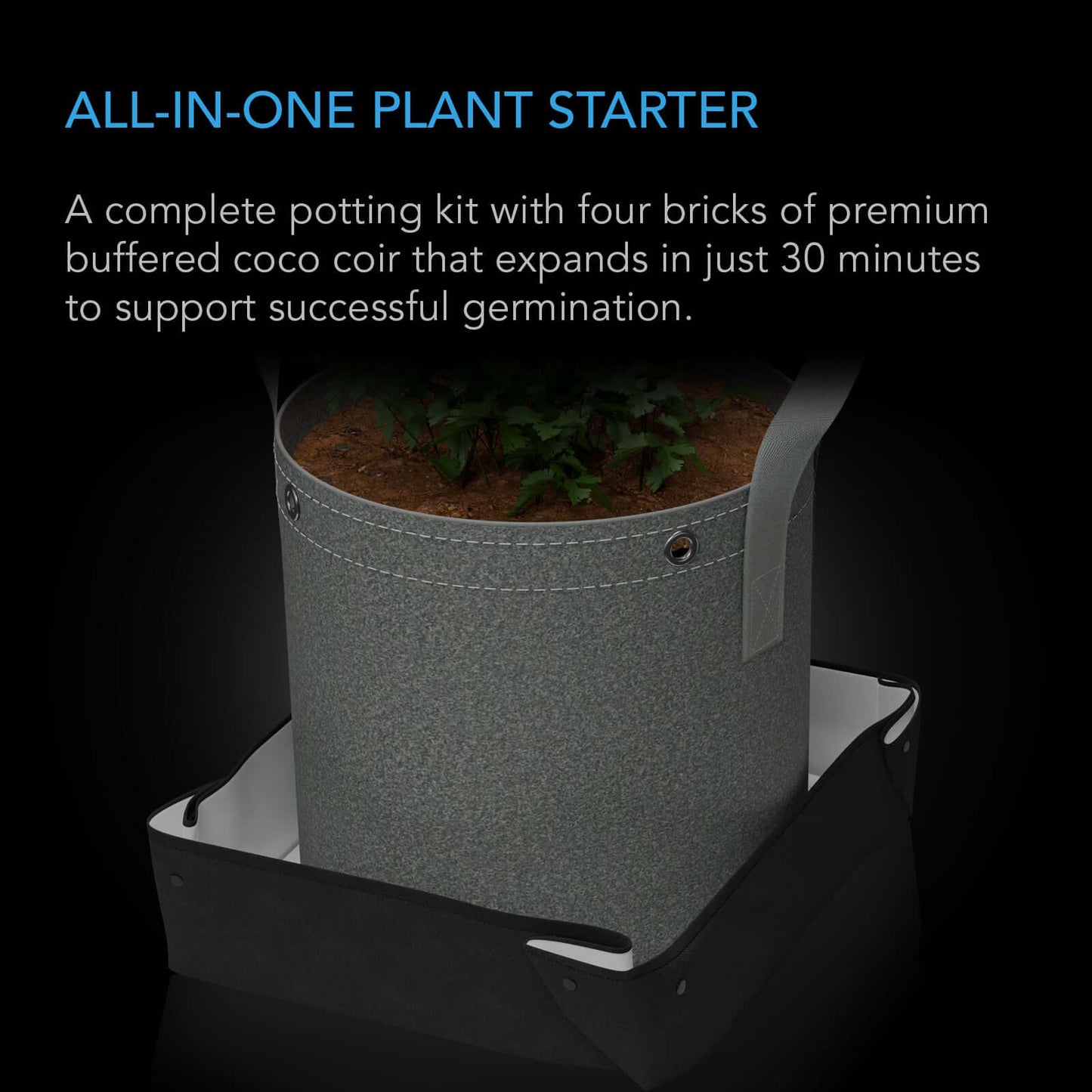 AC Infinity Instant Potting Mix Kit, 2-Plant Starter Set - Midwest Grow LLC
