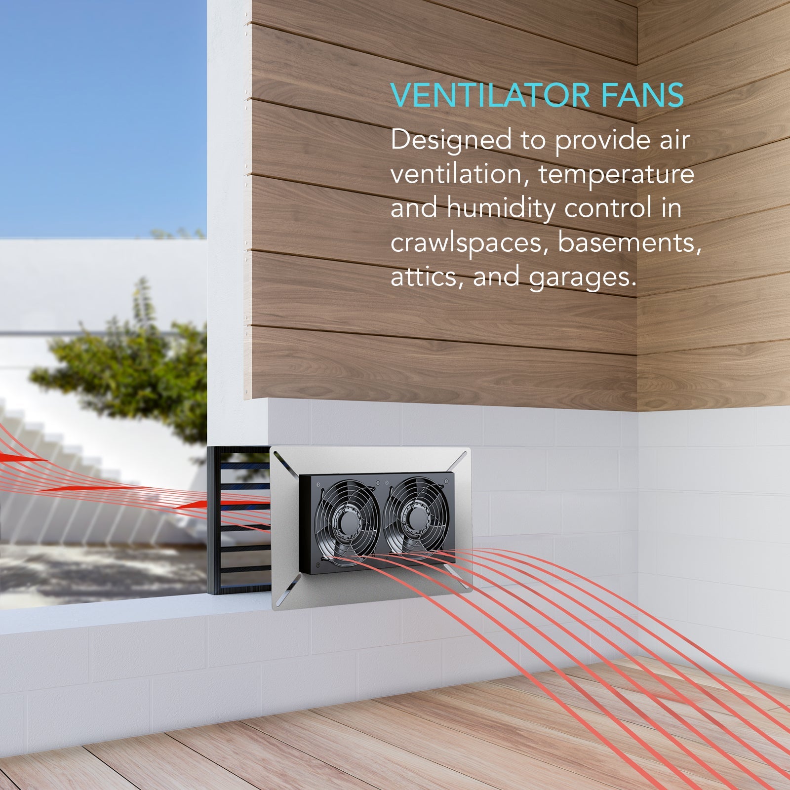 AC Infinity AIRTITAN T3, Crawlspace and Basement Ventilation Fan 6", WiFi-Integrated Controls, IP-55 Rated - Midwest Grow LLC