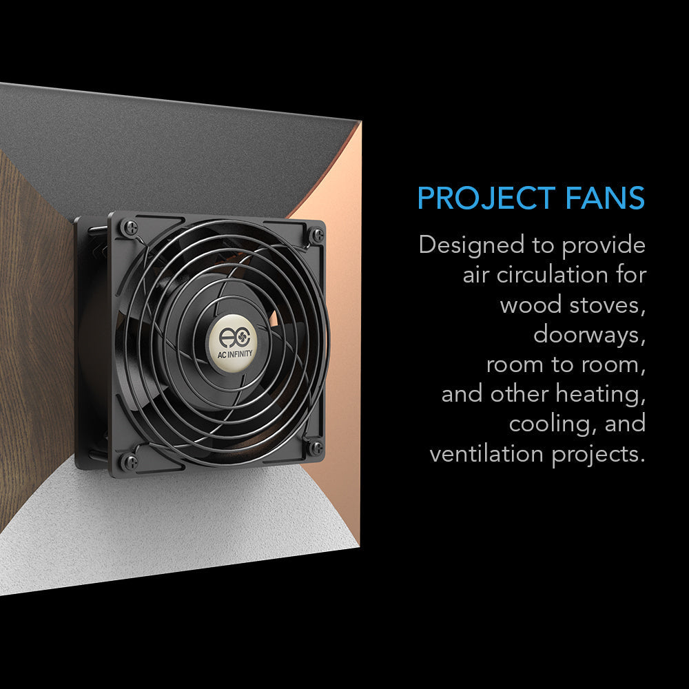 AC Infinity AXIAL S1238D, Muffin 120V AC Cooling Fan, Dual 120mm x 120mm x 38mm - Midwest Grow LLC
