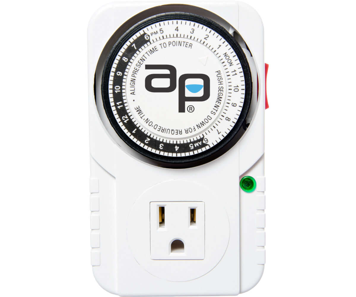 Autopilot Analog Grounded Timer, 1725W, 15A, 24 Hour - Midwest Grow LLC