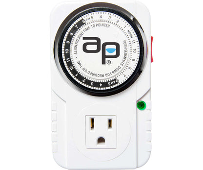Autopilot Analog Grounded Timer, 1725W, 15A, 24 Hour - Midwest Grow LLC