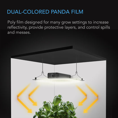 AC Infinity Black and White Panda Film, Waterproof Reflective Sheet, 10 x 100 ft. - Midwest Grow LLC