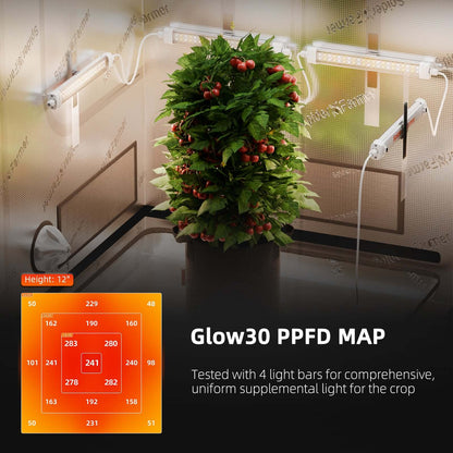 Spider Farmer Glow30 32W Supplemental Full Spectrum LED Grow Light Bars - Midwest Grow LLC