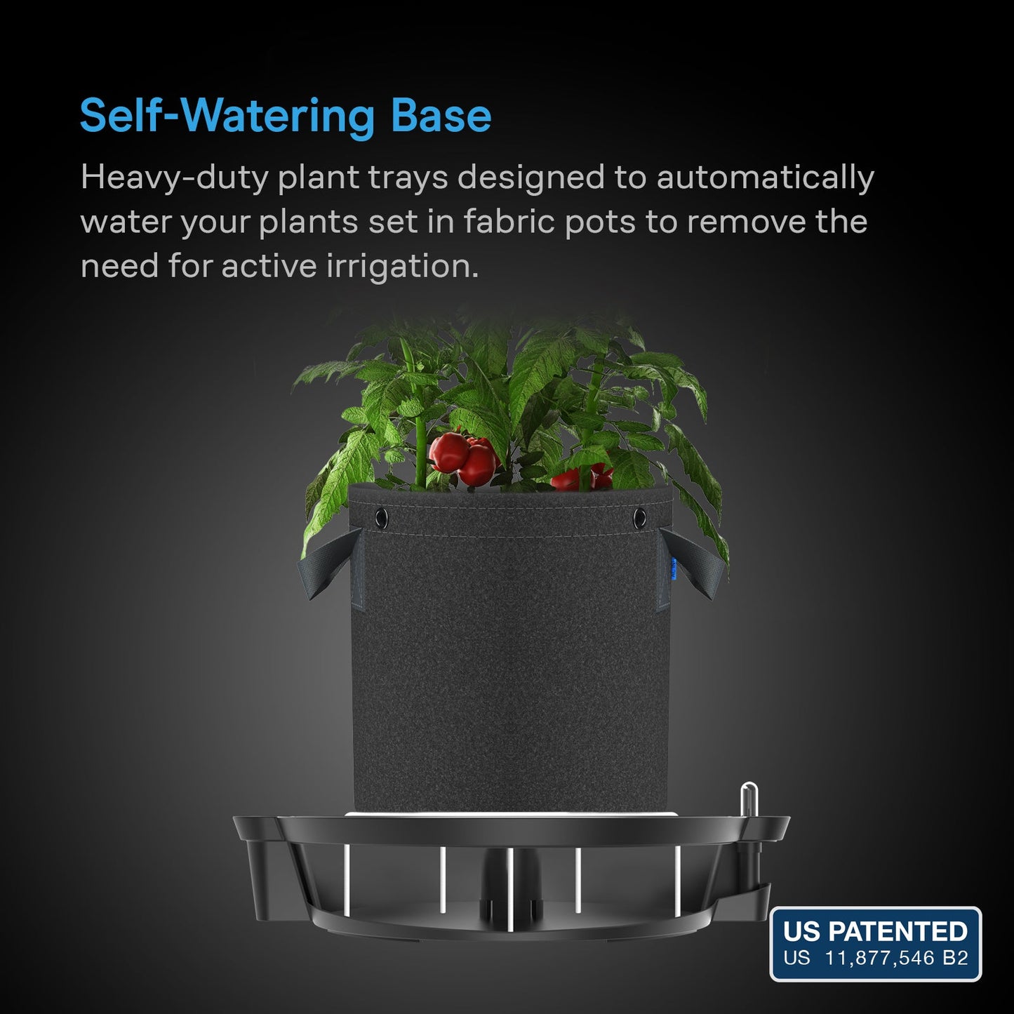 AC Infinity Self-Watering Fabric Pot Base, 4-Pack - Midwest Grow LLC