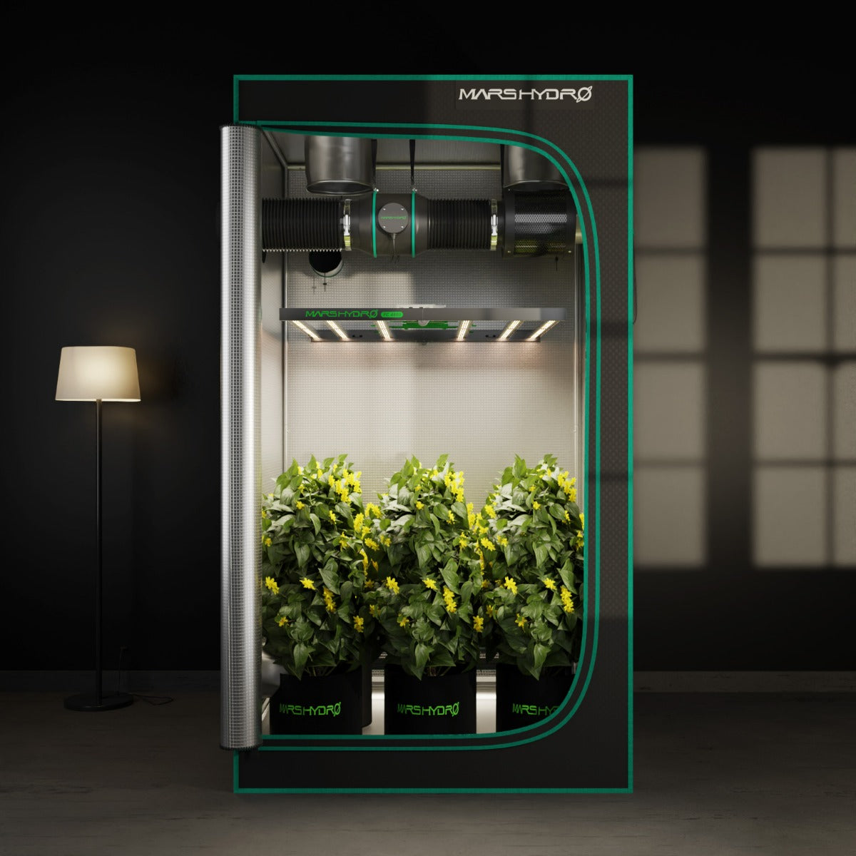 Mars Hydro 6" Inline Duct Fan and Carbon Filter Combo with Temperature and Humidity Controller - Midwest Grow LLC