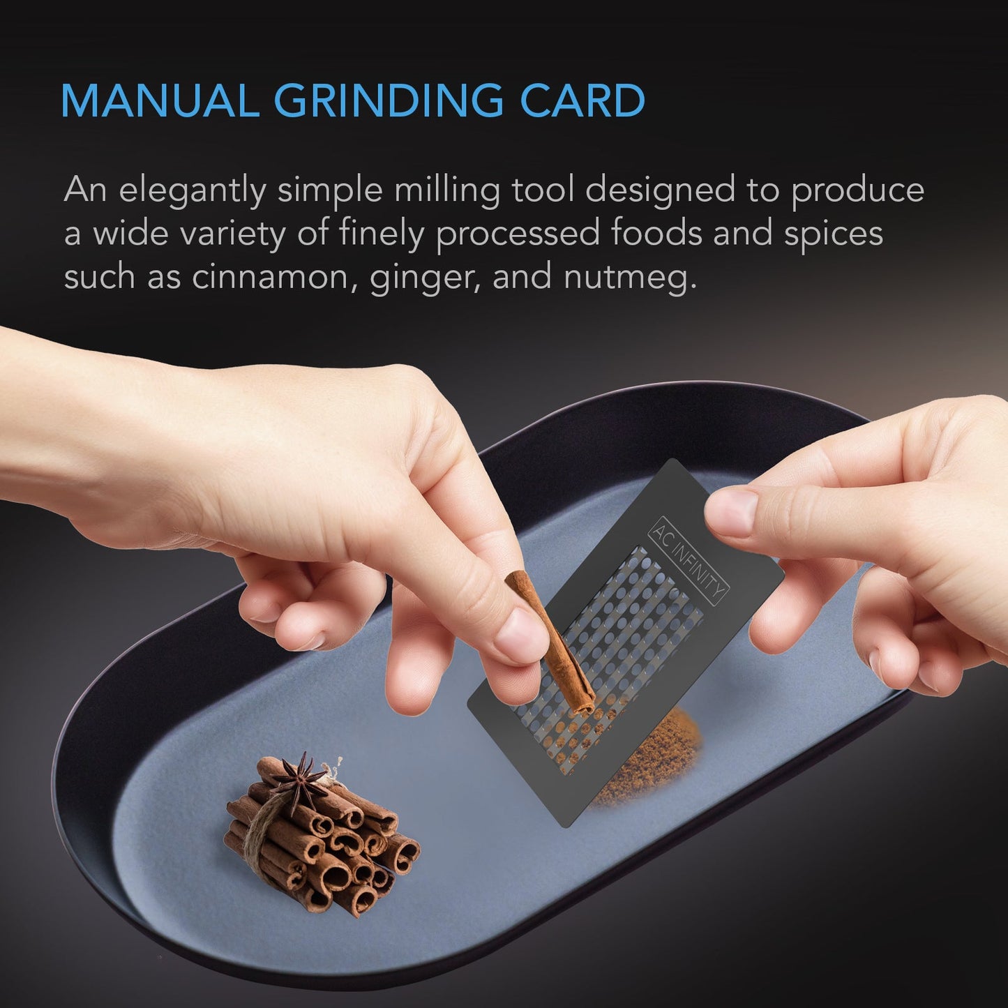 AC Infinity Grinder Card, Milling Tool with Protective Sleeve for Spices - Midwest Grow LLC