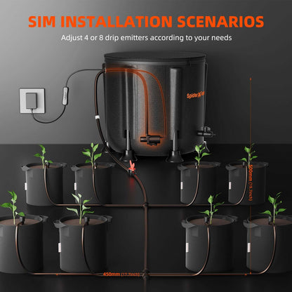 Spider Farmer Automatic Drip Irrigation System with Water Pump and 8 Drip Emitters - Midwest Grow LLC