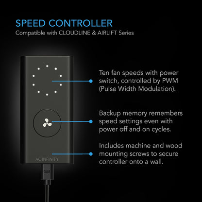 AC Infinity AIRLIFT S20, Shutter Exhaust Ventilation Fan 20", Speed Controller - Midwest Grow LLC